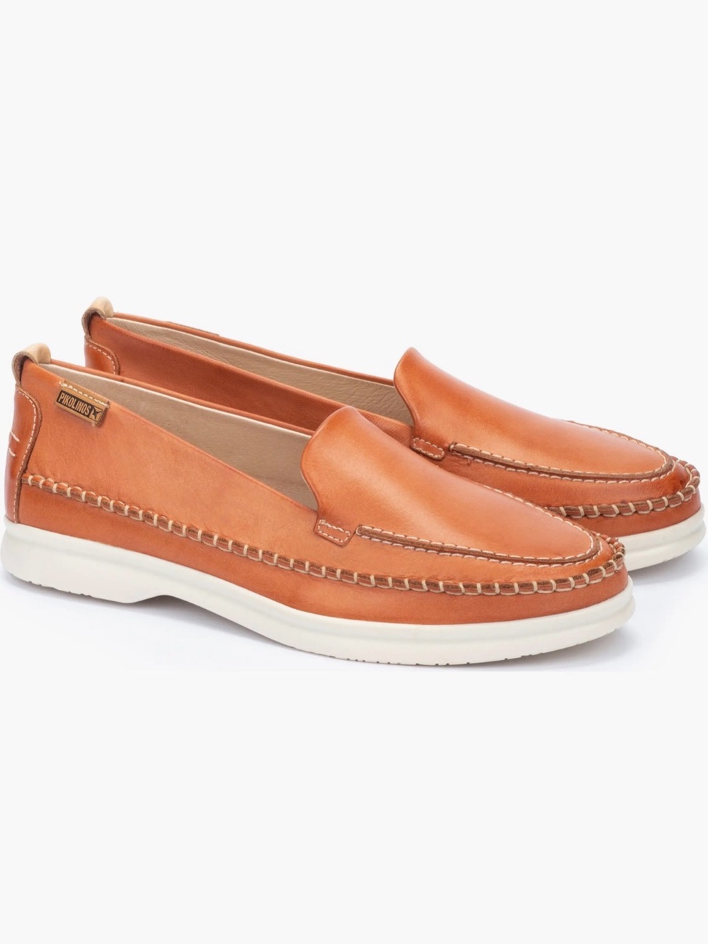 PIKOLINOS Gandia Moc Toe Leather Loafer Slip-On with White Insole
